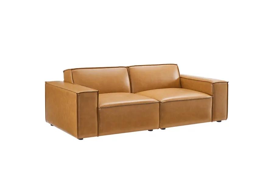 Restore Vegan Leather Loveseat Tan EEI-4707-TAN