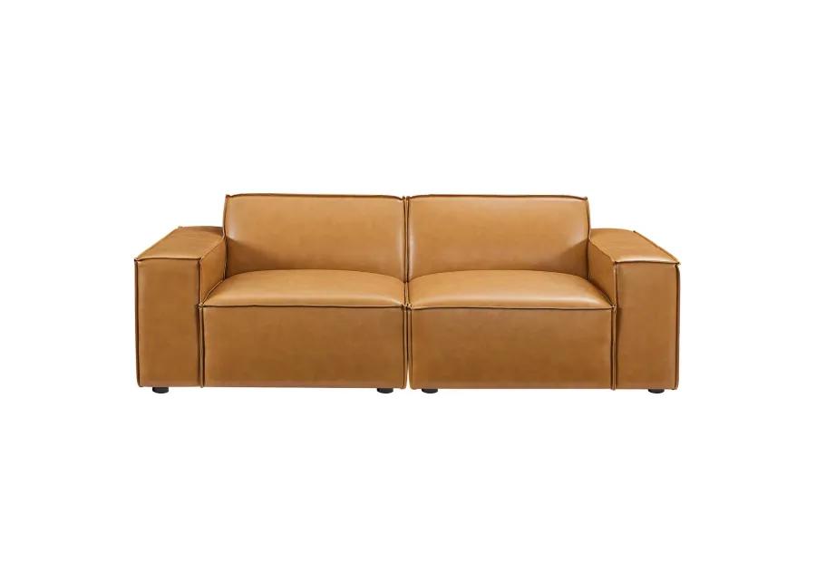 Restore Vegan Leather Loveseat Tan EEI-4707-TAN