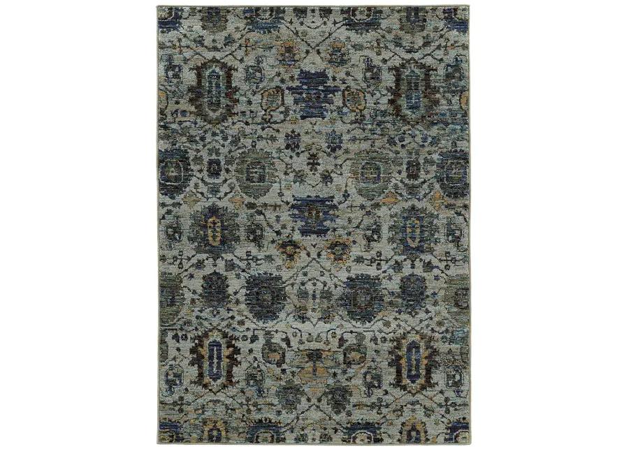 Andorra 6'7" x 9'6" Blue Rug