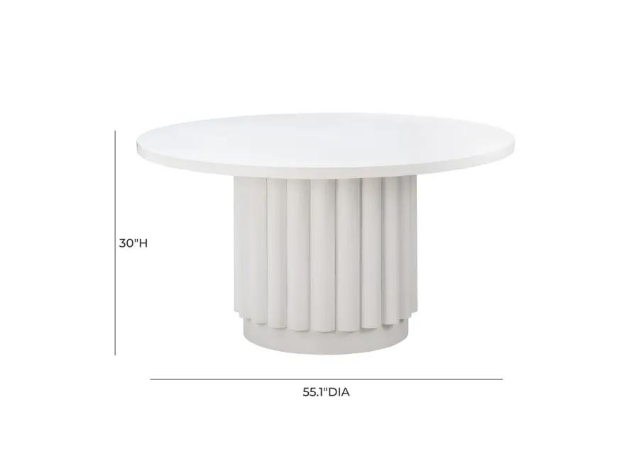 Belen Kox Versatile White Round Dining Table, Belen Kox