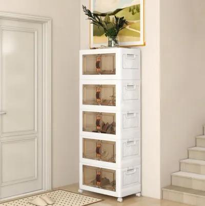 Stackable Storage Bins with Lockable Wheels