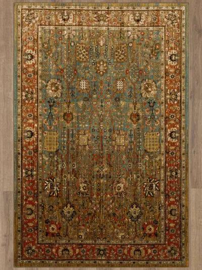 Spice Market Myanmar Aquamarine 2' 4" X 7' 10" Rug