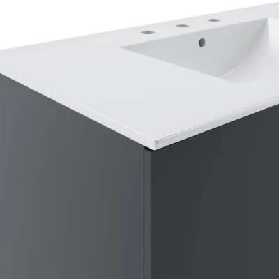 Modway Vitality 36" Bathroom Vanity, 36 Inch, Gray White