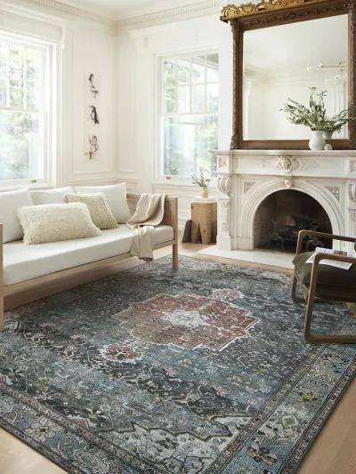 Margot MAT05 Ocean/Brick 8'6" x 11'6" Rug