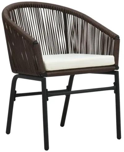 vidaXL Garden Chairs 2 pcs Brown PVC Rattan