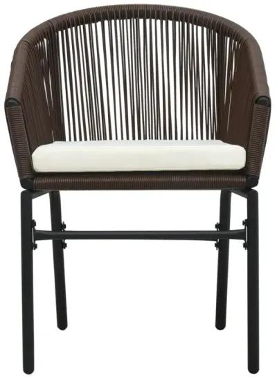 vidaXL Garden Chairs 2 pcs Brown PVC Rattan