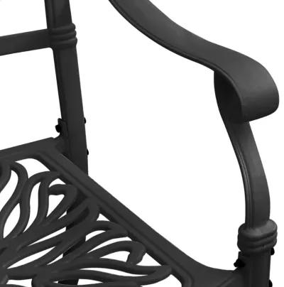 vidaXL Garden Chairs 2 pcs Cast Aluminum Black