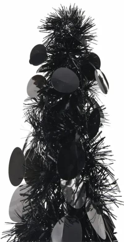 vidaXL Pop-up Artificial Christmas Tree Black 59.1" PET