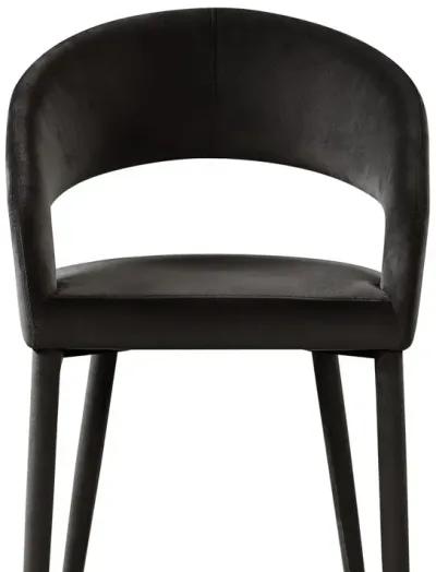 Jacques Velvet Black Dining Chairs (Set of 2)