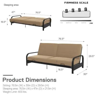 Egan Metal Arm Futon