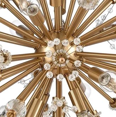 Starburst 26'' Wide 19-Light Gold Chandelier