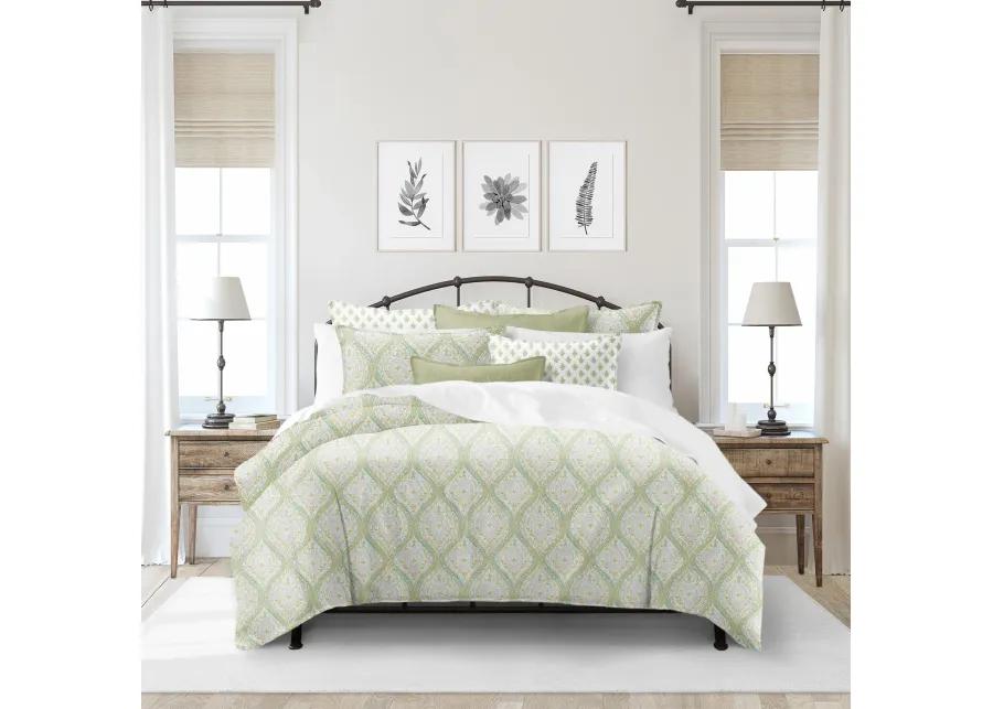 6ix Tailors Fine Linens Cressida Green Tea Duvet Cover Set