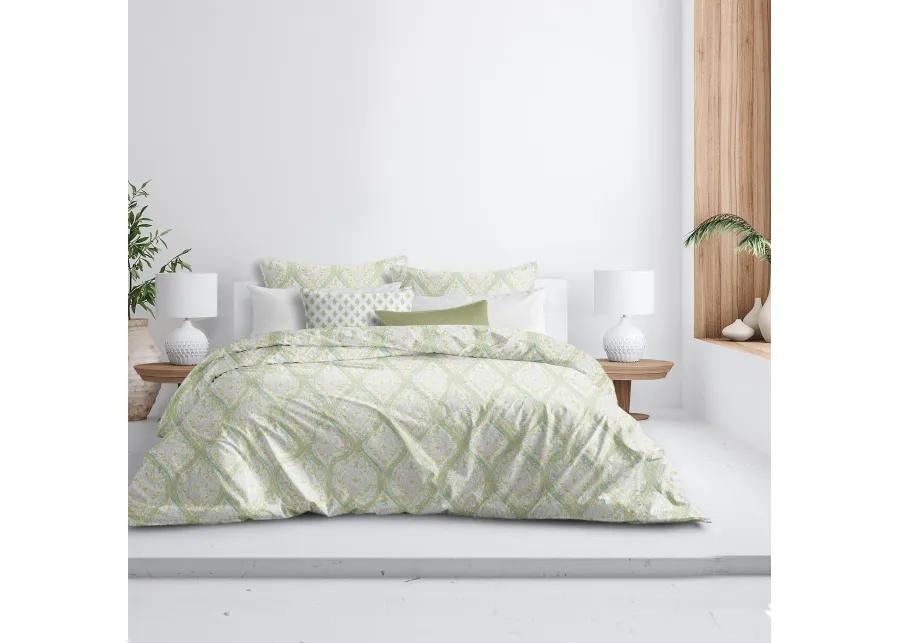 6ix Tailors Fine Linens Cressida Green Tea Duvet Cover Set