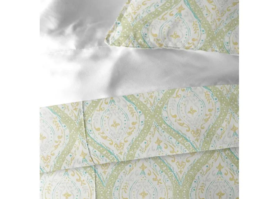 6ix Tailors Fine Linens Cressida Green Tea Duvet Cover Set