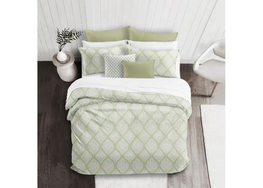 6ix Tailors Fine Linens Cressida Green Tea Duvet Cover Set