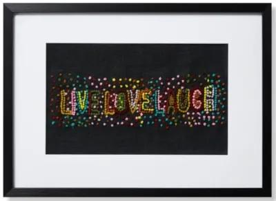 Live, Love, Laugh Black Multi Wall Art