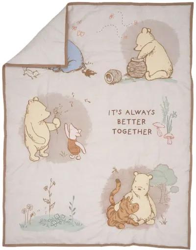 Lambs & Ivy Disney Baby Pooh Bear & Pals Cotton 3Piece Nursery Crib Bedding Set