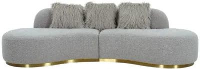 Pasargad Home Simona Upholstered Sofa with 3 Pillows