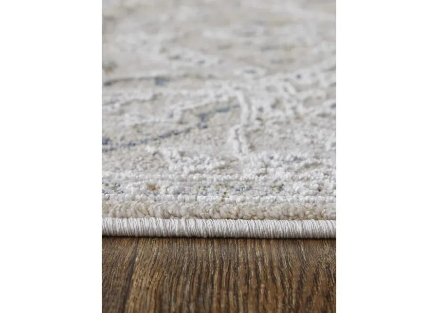 Pasha 39M6F 6'7" x 9'6" Taupe/Ivory/Blue Rug