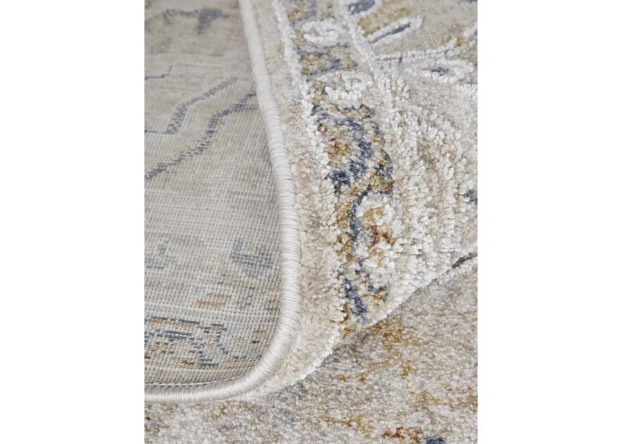 Pasha 39M6F 6'7" x 9'6" Taupe/Ivory/Blue Rug