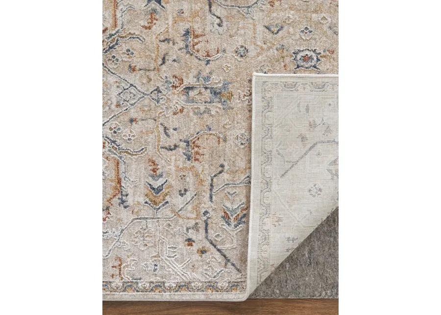 Pasha 39M6F 6'7" x 9'6" Taupe/Ivory/Blue Rug