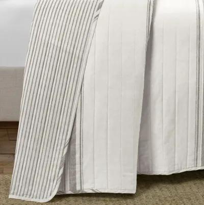 Farmhouse Stripe Reversible Cotton Quilt 3Pc Set