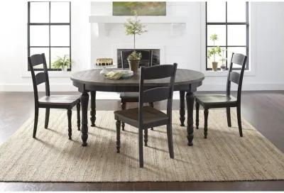 Jofran Madison County Reclaimed Pine 66 Oval Farmhouse Five-Piece Dining Set