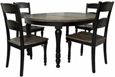 Jofran Madison County Reclaimed Pine 66 Oval Farmhouse Five-Piece Dining Set