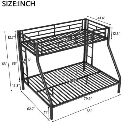 Merax Metal Bunk Bed with Ladders and Guardrails