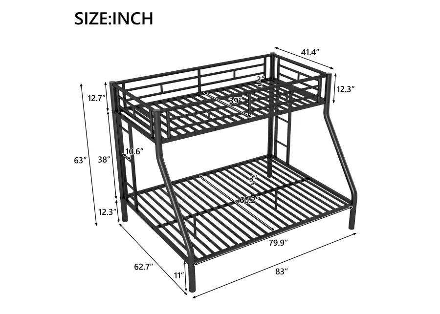 Merax Metal Bunk Bed with Ladders and Guardrails