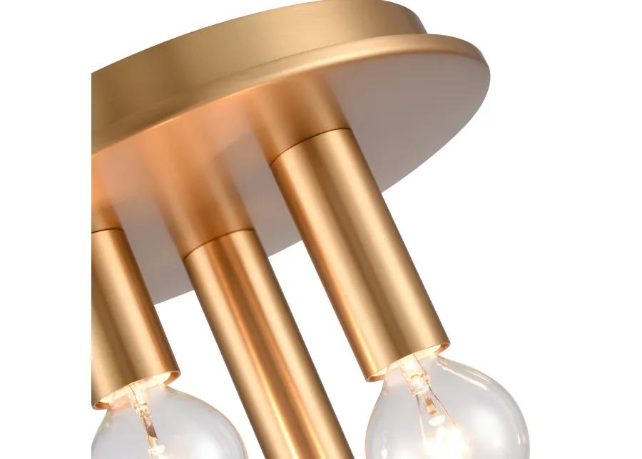 Pepper 8'' Wide 3-Light Gold Flush Mount