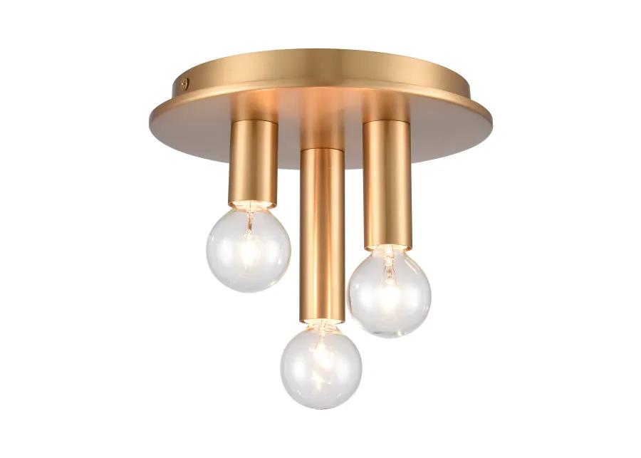 Pepper 8'' Wide 3-Light Gold Flush Mount