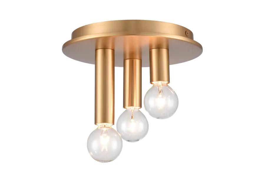 Pepper 8'' Wide 3-Light Gold Flush Mount