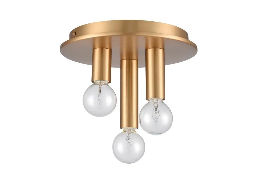 Pepper 8'' Wide 3-Light Gold Flush Mount