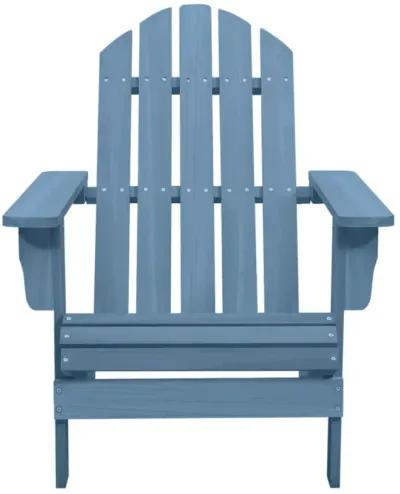 vidaXL Patio Adirondack Chair - Solid Fir Wood Construction, Ergonomically Designed, Sturdy Frame, Weather Resistant, Easy Assembly, Outdoor Seating - Vibrant Blue