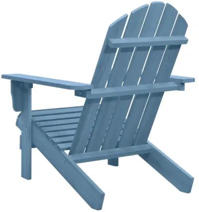 vidaXL Patio Adirondack Chair - Solid Fir Wood Construction, Ergonomically Designed, Sturdy Frame, Weather Resistant, Easy Assembly, Outdoor Seating - Vibrant Blue