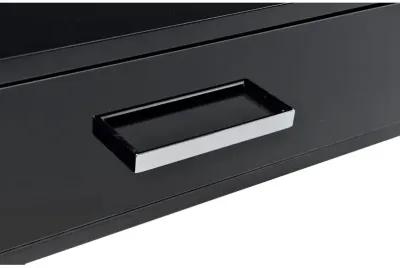 Coleen Desk, Black High Gloss & Chrome 92227