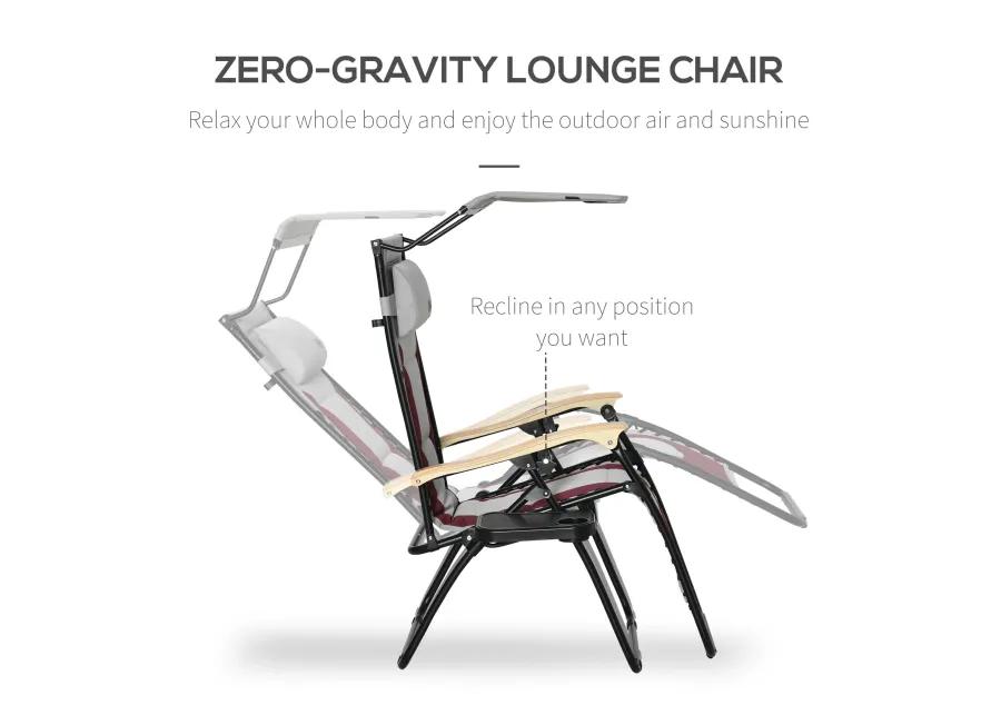 Outdoor Recliner: Zero Gravity Lounger with Canopy for Events