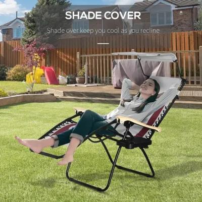 Outdoor Recliner: Zero Gravity Lounger with Canopy for Events