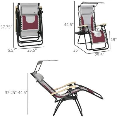 Outdoor Recliner: Zero Gravity Lounger with Canopy for Events