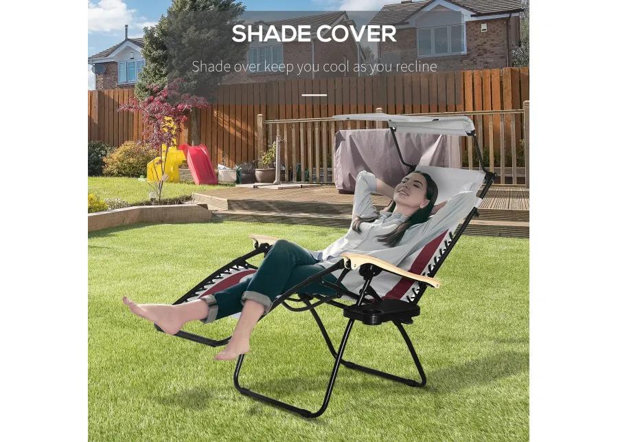 Outdoor Recliner: Zero Gravity Lounger with Canopy for Events