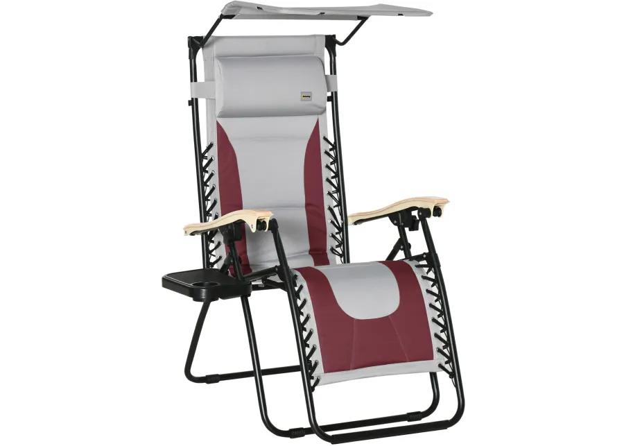 Outdoor Recliner: Zero Gravity Lounger with Canopy for Events