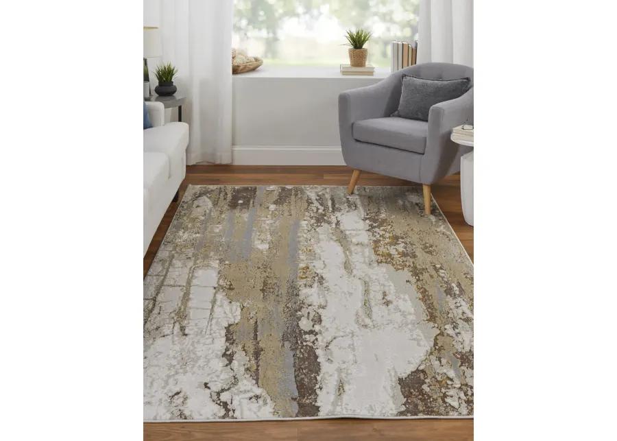 Aura 39LMF 12' x 18' Ivory/Gold/Brown Rug