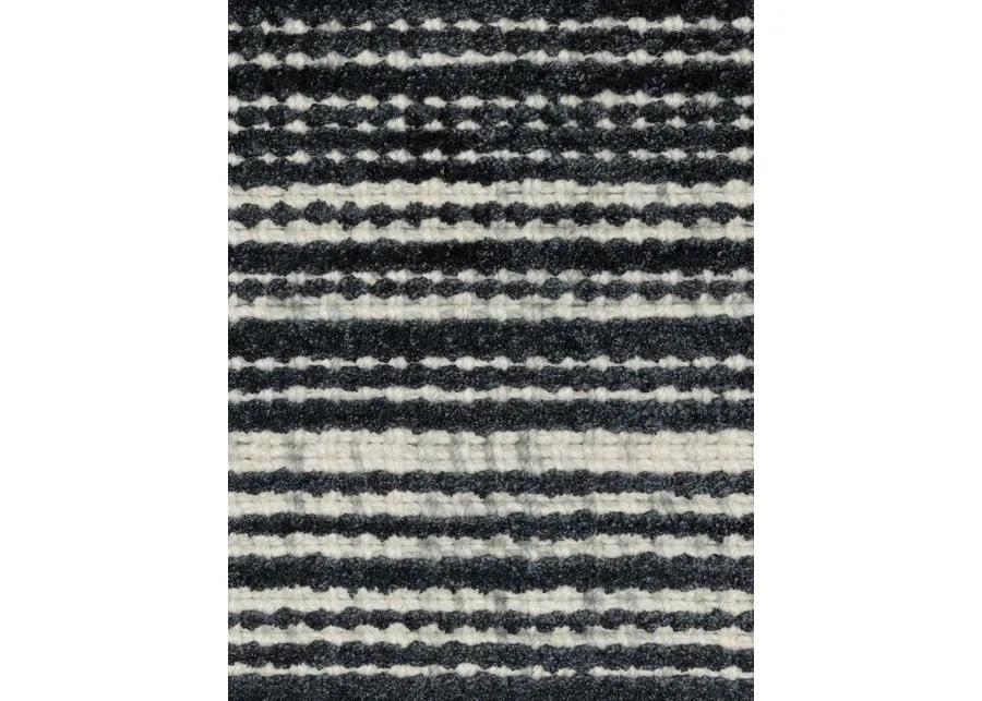 Circa 2'6" x 8' Black Rug