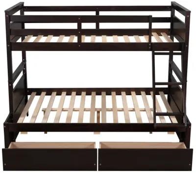 Merax Convertible Bunk Bed with 2 Storage Drawers