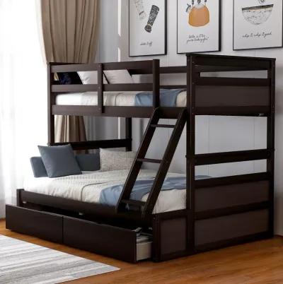 Merax Convertible Bunk Bed with 2 Storage Drawers