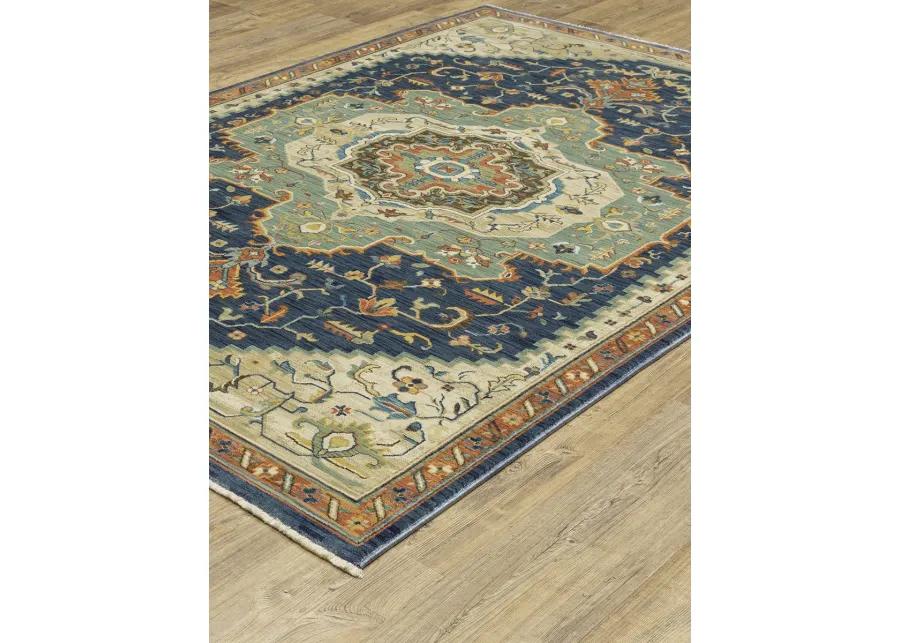 Francesca 9'10" x 12'10" Blu Rug