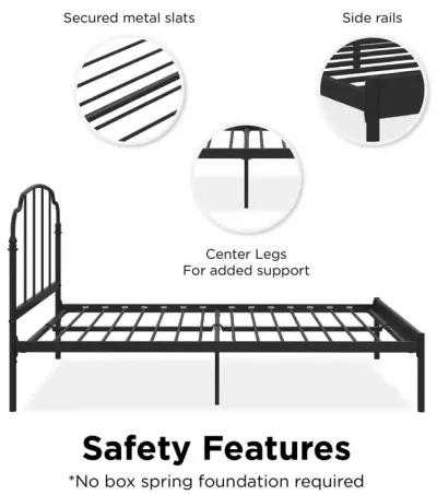 Camie Metal Bed, Twin, Black