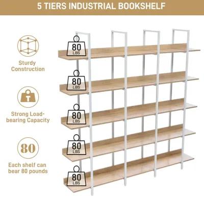 Merax Industrial Bookcase Home Office Open Bookshelf