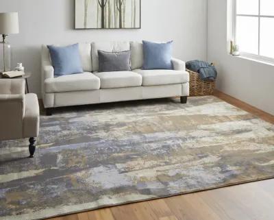 Clio 39K6F Brown/Blue/Ivory 2'9" x 7'10" Rug